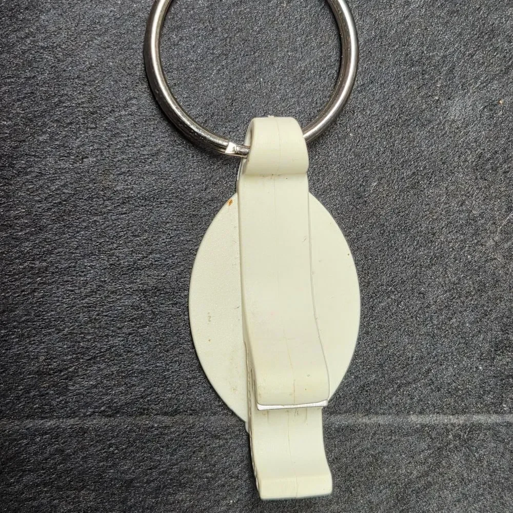 White Keychain Bottle Opener